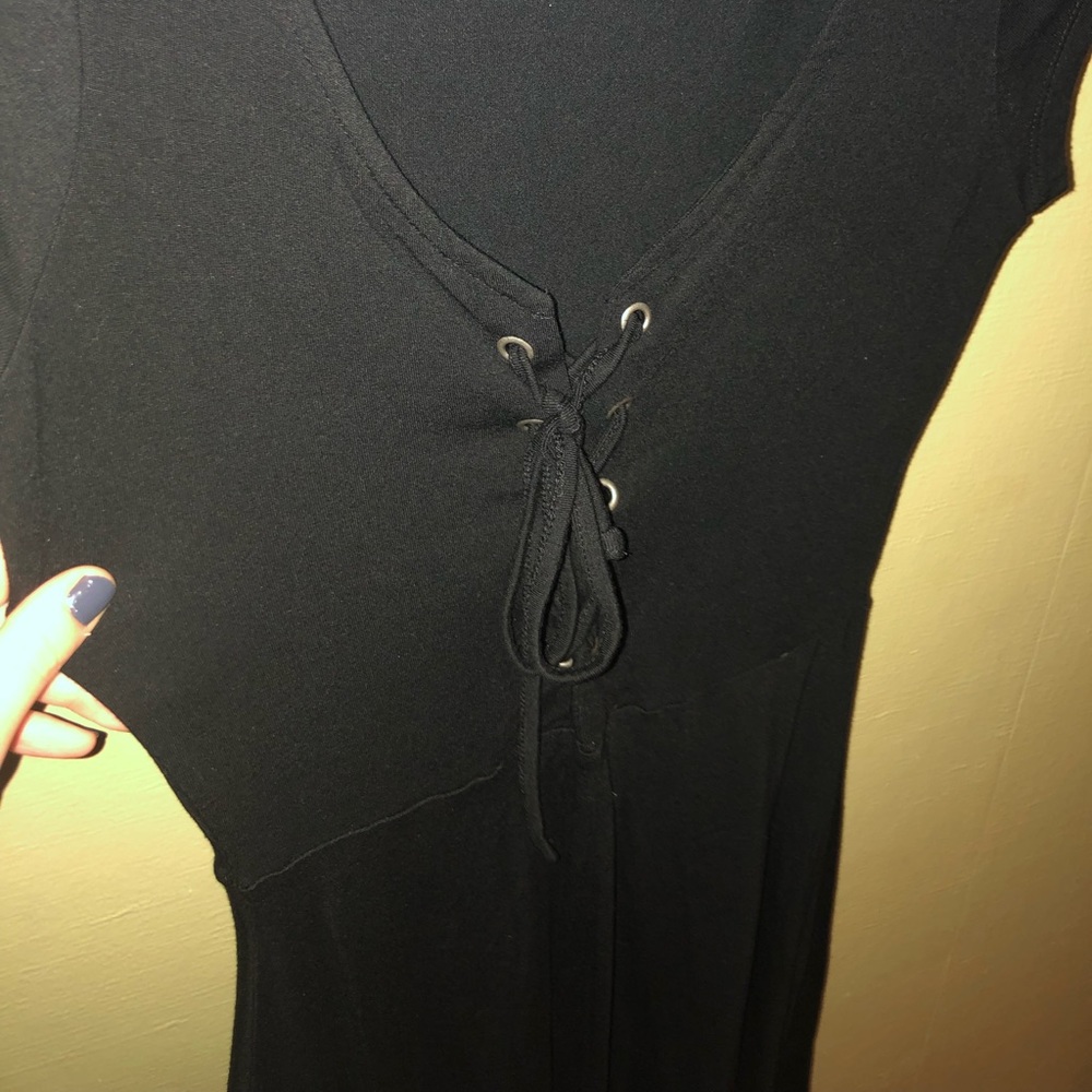 Soft and sexy aerie black lace up dress